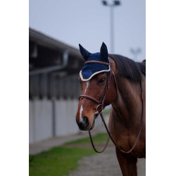 Boné anti-moscas Equithème Denim Azul-marinho Boné anti-moscas Equithème Denim Azul-marinho