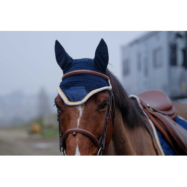 Boné anti-moscas Equithème Denim Azul-marinho Boné anti-moscas Equithème Denim Azul-marinho