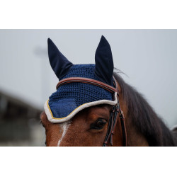 Boné anti-moscas Equithème Denim Azul-marinho Boné anti-moscas Equithème Denim Azul-marinho