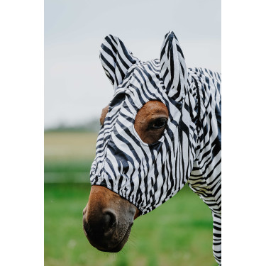 Touca anti-eczema Riding World Zebra preto / branco Motivos