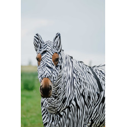 Touca anti-eczema Riding World Zebra preto / branco Motivos