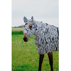 Touca anti-eczema Riding World Zebra preto / branco Motivos