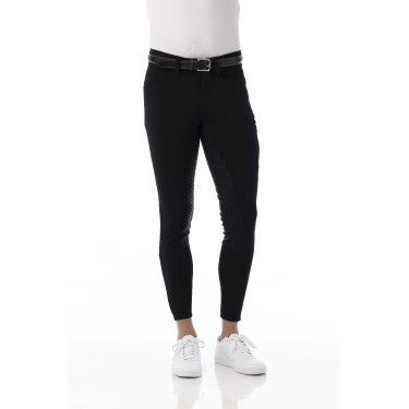 Calça softshell Equitheme Zermatt com fundo de silicone Preto