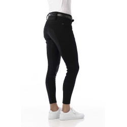Calça softshell Equitheme Zermatt com fundo de silicone Preto