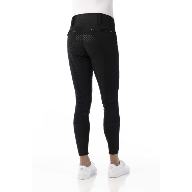 Calça softshell Equitheme Zermatt com fundo de silicone Preto