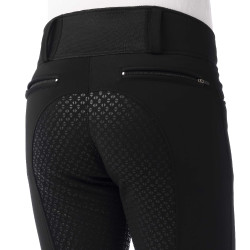 Calça softshell Equitheme Zermatt com fundo de silicone Preto