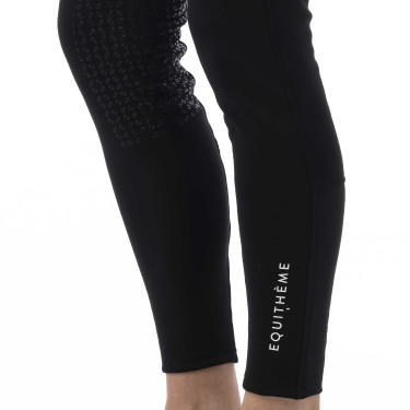 Calça softshell Equitheme Zermatt com fundo de silicone Preto