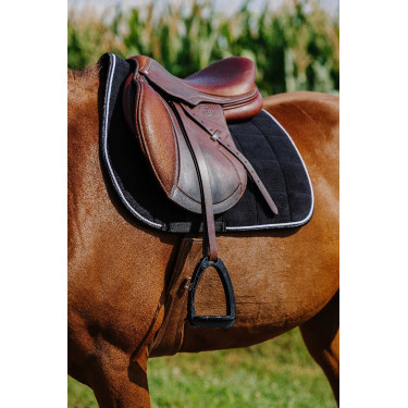 Sela de equitação Riding World em veludo cotelê Preto