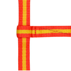 Cabresto ajustável para potro Vermelho / amarelo / vermelho
