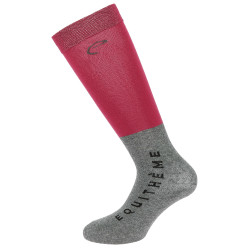 Meias Equithème Compet 2 pares Bordéus / cinza claro Bord&amp;ocirc;