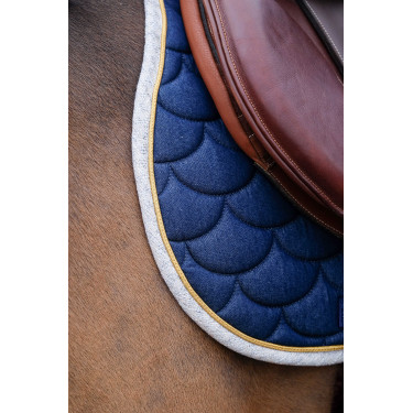 Almofada de sela Equithème Denim Azul-marinho
