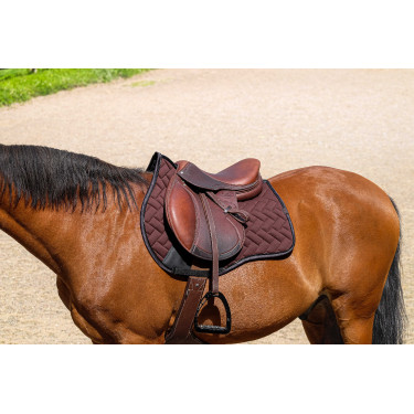Almofada de sela Equithème Impulsion Castanho