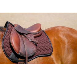 Almofada de sela Equithème Impulsion Castanho