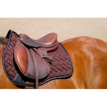 Almofada de sela Equithème Impulsion Castanho