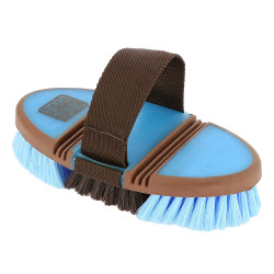 Escova de nylon Hippotonic Softgrip flexível Chocolate / céu Castanho
