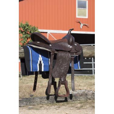 Westride Navajo Teppich Baumwolle/Acryl Preto / azul real / branco