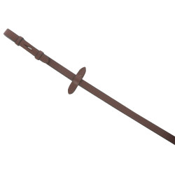 Rédeas de couro liso Eric Thomas Pro Havana Castanho