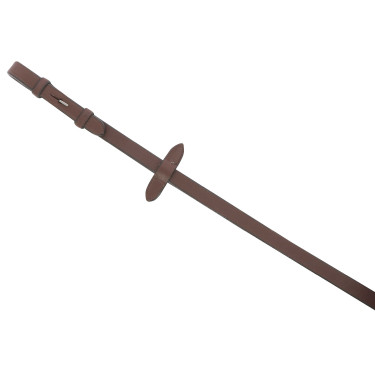 Rédeas de couro liso Eric Thomas Pro Havana Castanho