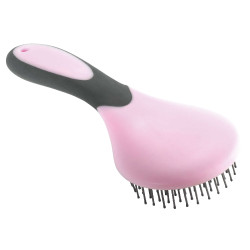 Escova para crina em PVC Rosa / cinza