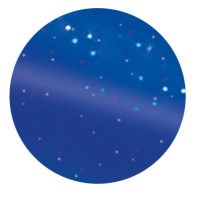 Raspadeira metálica redonda fluorescente com purpurina Azul