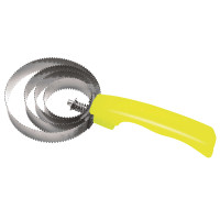 Raspadeira metálica redonda fluorescente com purpurina Amarelo