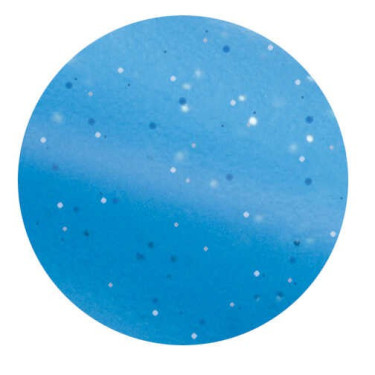 Raspadeira metálica redonda fluorescente com purpurina Azul céu