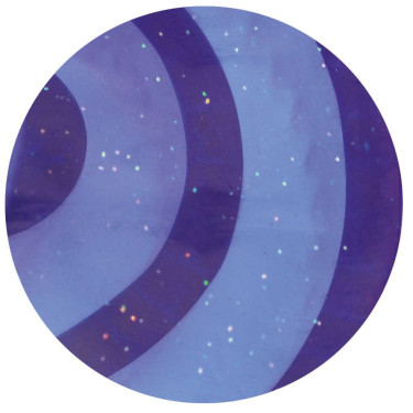 Cureta oval de borracha com purpurina infantil Violeta