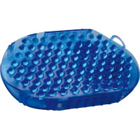 Luva dupla face para escovar e massagear Azul royal