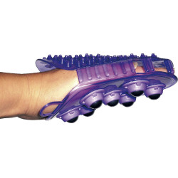 Luva dupla face para escovar e massagear Violeta Luva dupla face para escovar e massagear Violeta