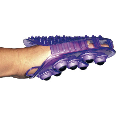 Luva dupla face para escovar e massagear Violeta Luva dupla face para escovar e massagear Violeta