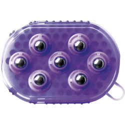 Luva dupla face para escovar e massagear Violeta Luva dupla face para escovar e massagear Violeta