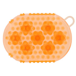 Luva dupla face para escovar e massagear Laranja Luva dupla face para escovar e massagear Laranja