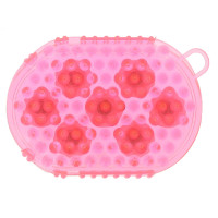 Luva dupla face para escovar e massagear Violeta