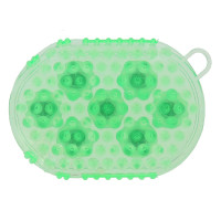 Luva dupla face para escovar e massagear Violeta