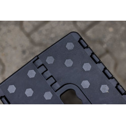 Banco/escada dobrável Hippo-Tonic Preto / cinza Cinzento