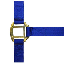 Cabeçada de nylon forrada a couro Norton Azul royal