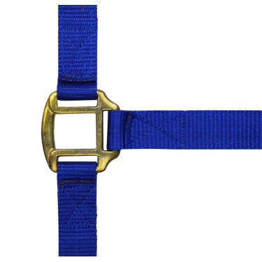 Cabeçada de nylon forrada a couro Norton Azul royal