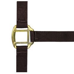 Cabeçada de nylon forrada a couro Norton Castanho