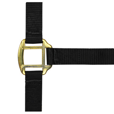 Cabeçada de nylon forrada a couro Norton Preto