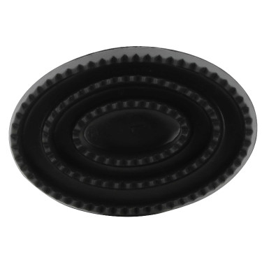 Curry oval de borracha oco Preto Curry oval de borracha oco Preto