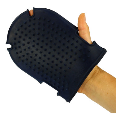 Luva com escova + escova de borracha Azul-marinho Luva com escova + escova de borracha Azul-marinho