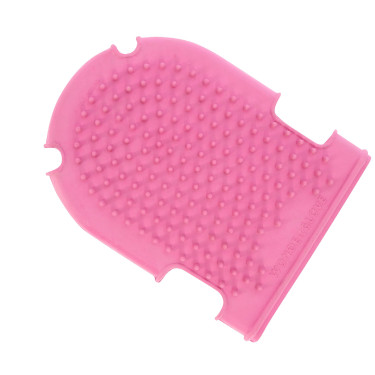 Luva com escova + escova de borracha Rosa