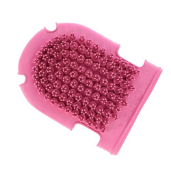 Luva com escova + escova de borracha Rosa