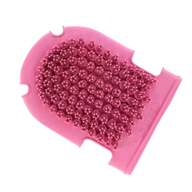 Luva com escova + escova de borracha Rosa