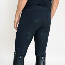 Calça de equitação Euro-Star Athleisuremen FullGrip masculino Preto