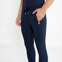Calça de equitação Euro-Star Athleisuremen FullGrip masculino Azul-marinho
