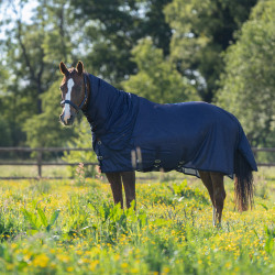 Capa anti-moscas com proteção de pescoço removível Imperial Riding Reese Azul-marinho