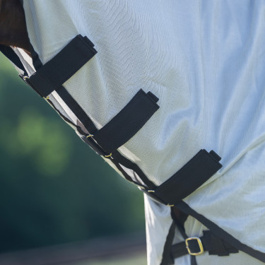 Capa anti-moscas com proteção de pescoço removível Imperial Riding Reese Cinza Prateado Cinzento