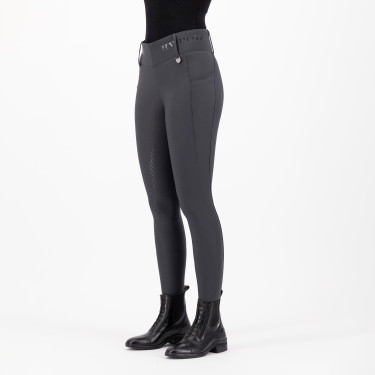 Legging de equitação HV Polo Favourite Cintura Alta FullGrip Zinco / cinzento