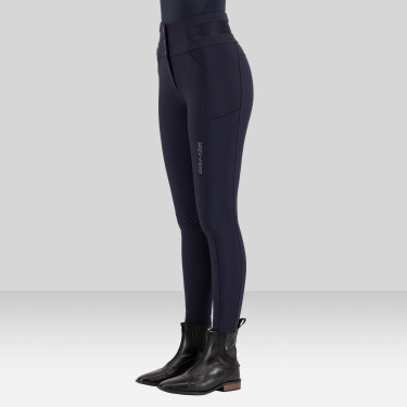 Calça de equitação Euro-Star Athletic Luxe FullGrip Noite Azul-marinho